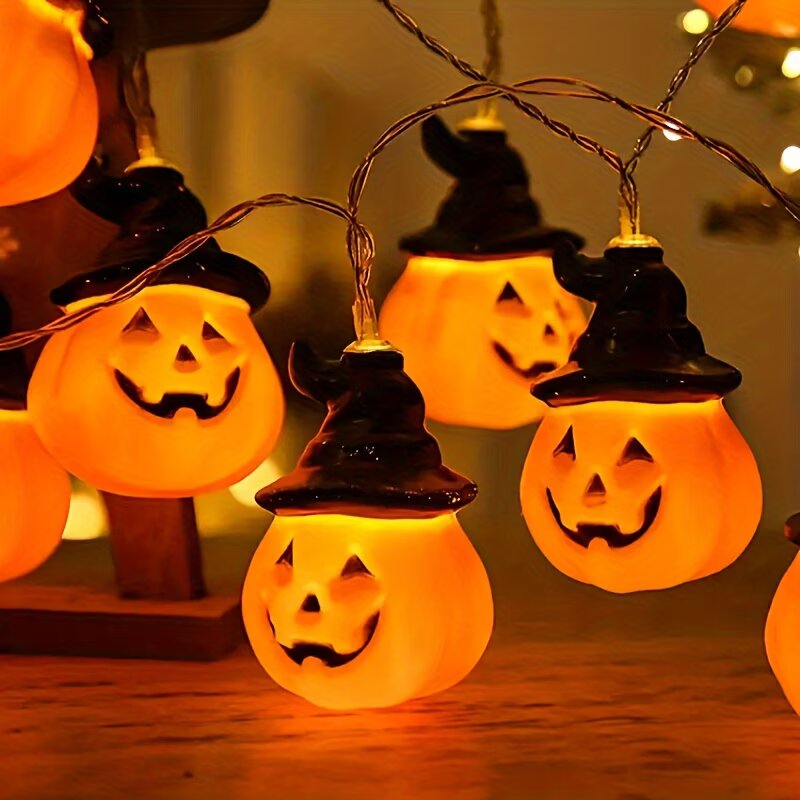 1.5M/59.06in Halloween Pumpkin - Halloween Led String Lights Orange recension och pris