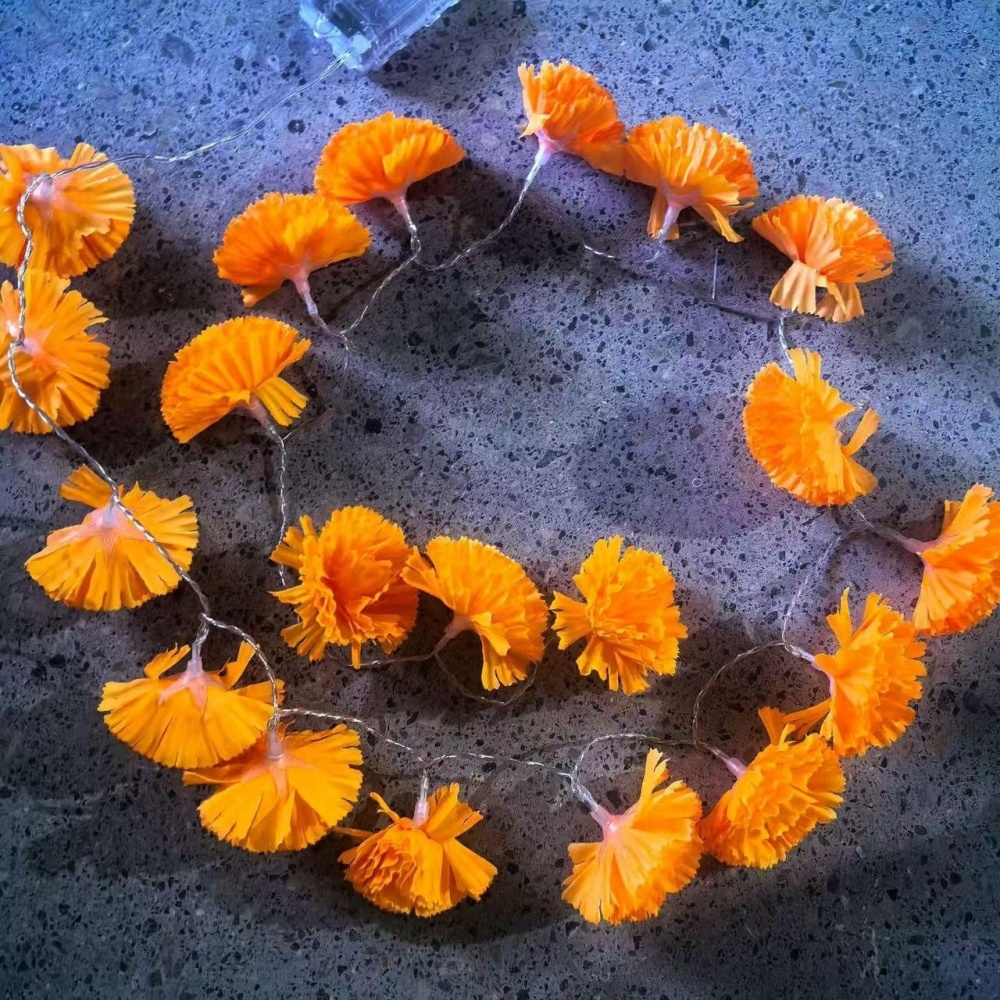 Marigold Flower LED String Lig - Halloween Led String Lights Orange recension och pris