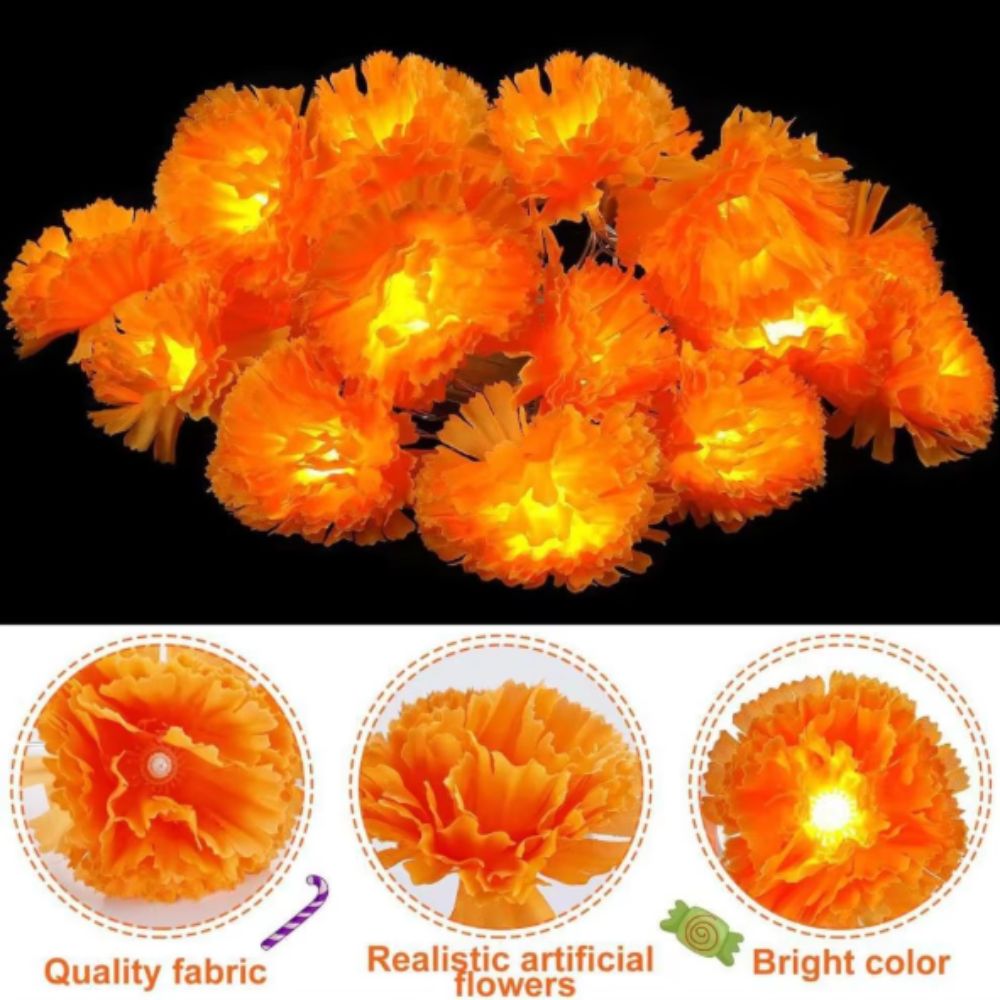 Mexican Style Halloween Marigo - Halloween Led String Lights Orange recension och pris