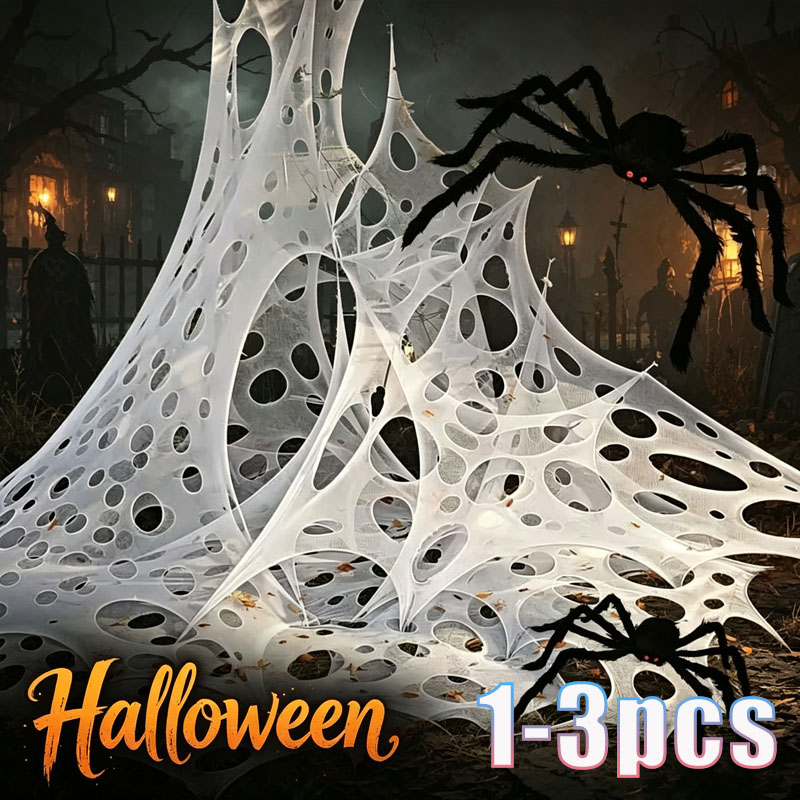 1x2m 1X4m 2x4m Fake Spider Web - Spider Web Halloween Decoration recension och pris