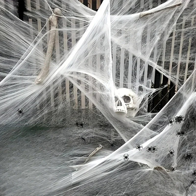 Stretchable Spider Webs With 2 - Spider Web Halloween Decoration recension och pris