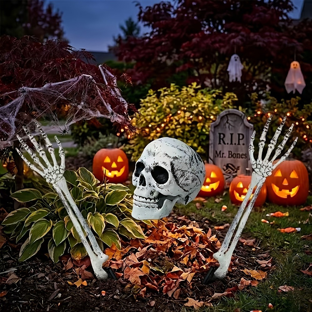 3PCS Halloween Yard Decor Set  - Halloween Skeleton Decoration recension och pris