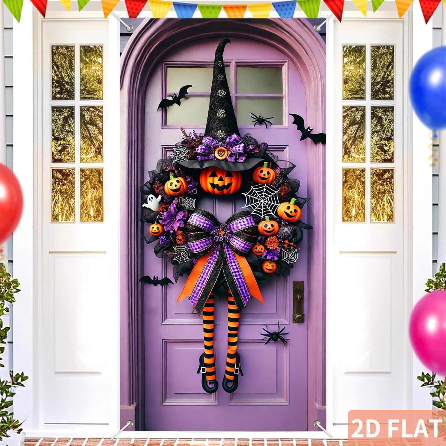Halloween Witch Wreath Door Co - Spider Web Halloween Decoration recension och pris