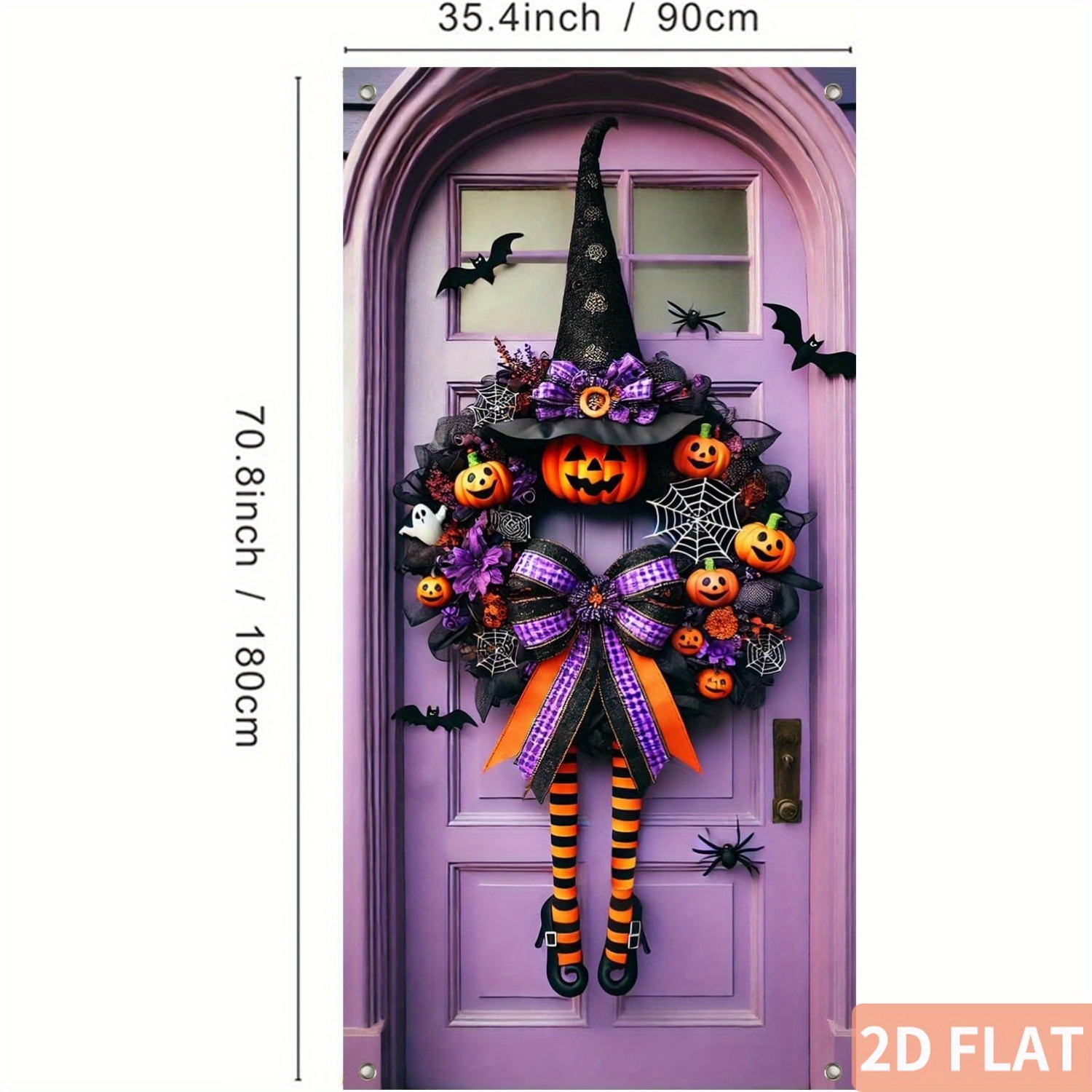 Halloween Witch Wreath Door Co - Spider Web Halloween Decoration recension och pris