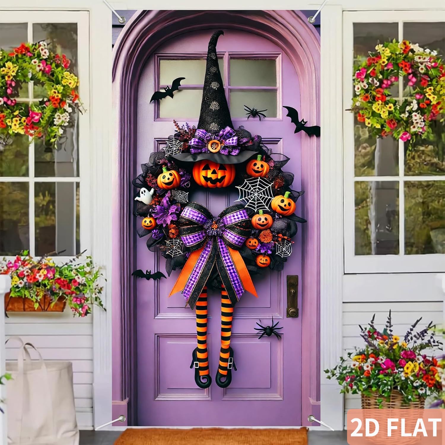 Halloween Witch Wreath Door Co - Spider Web Halloween Decoration recension och pris
