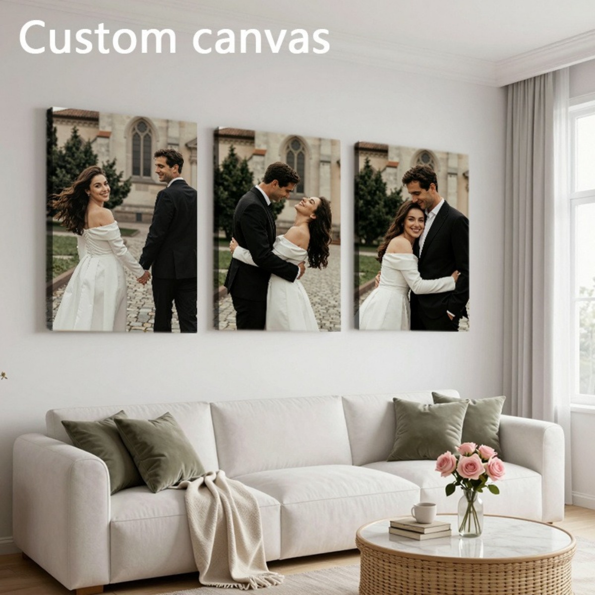 Set of 3 Custom Photo Canvas P - Halloween Party Supplies recension och pris