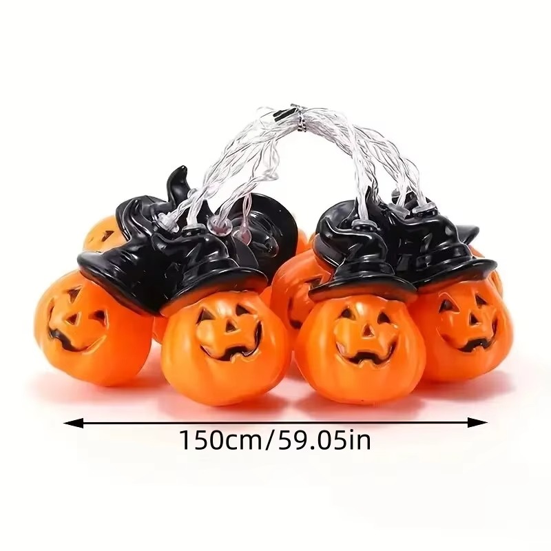 Witch Hat Pumpkin Fairy String - Halloween Led String Lights Orange recension och pris