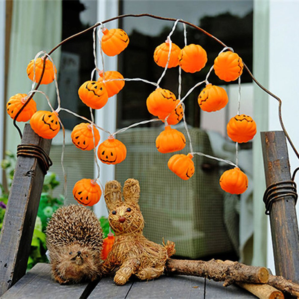 Halloween 3D Pumpkin LED Strin - Halloween Led String Lights Orange recension och pris