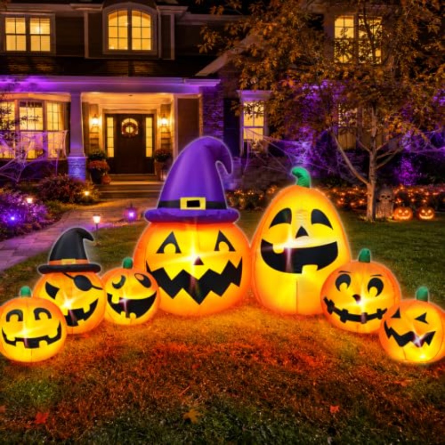 Outdoor Halloween inflatable p - Halloween Pumpkin Decor Led recension och pris