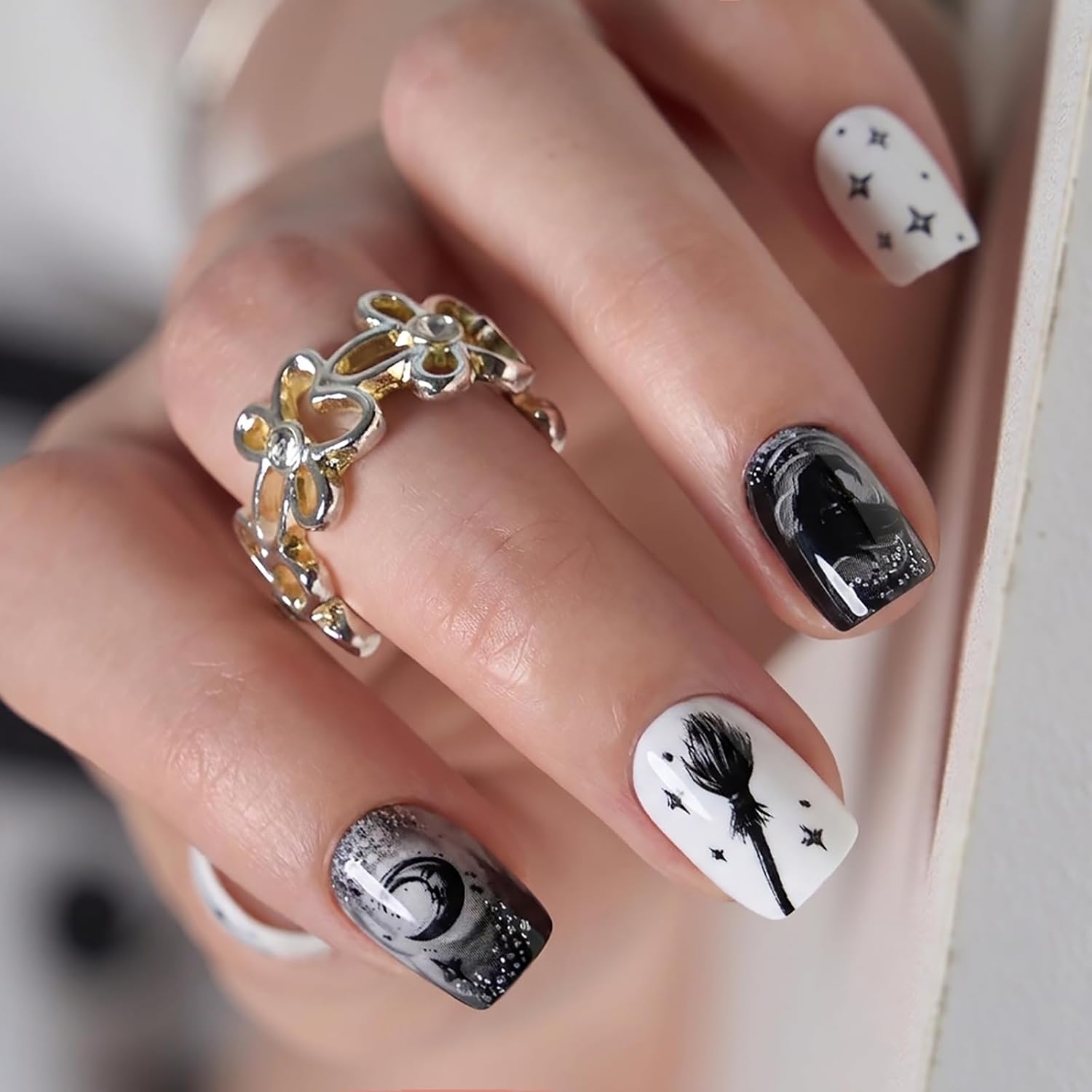 Halloween Press on Nails Hallo - Spider Web Halloween Decoration recension och pris