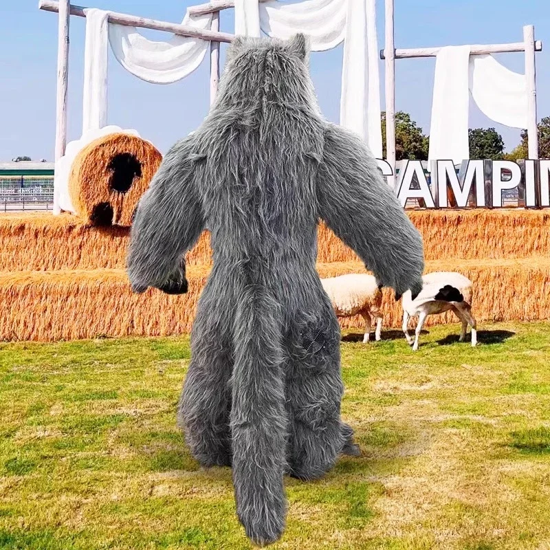 Giant Inflatable Grey Wolf Mas - Halloween Costume Adult recension och pris
