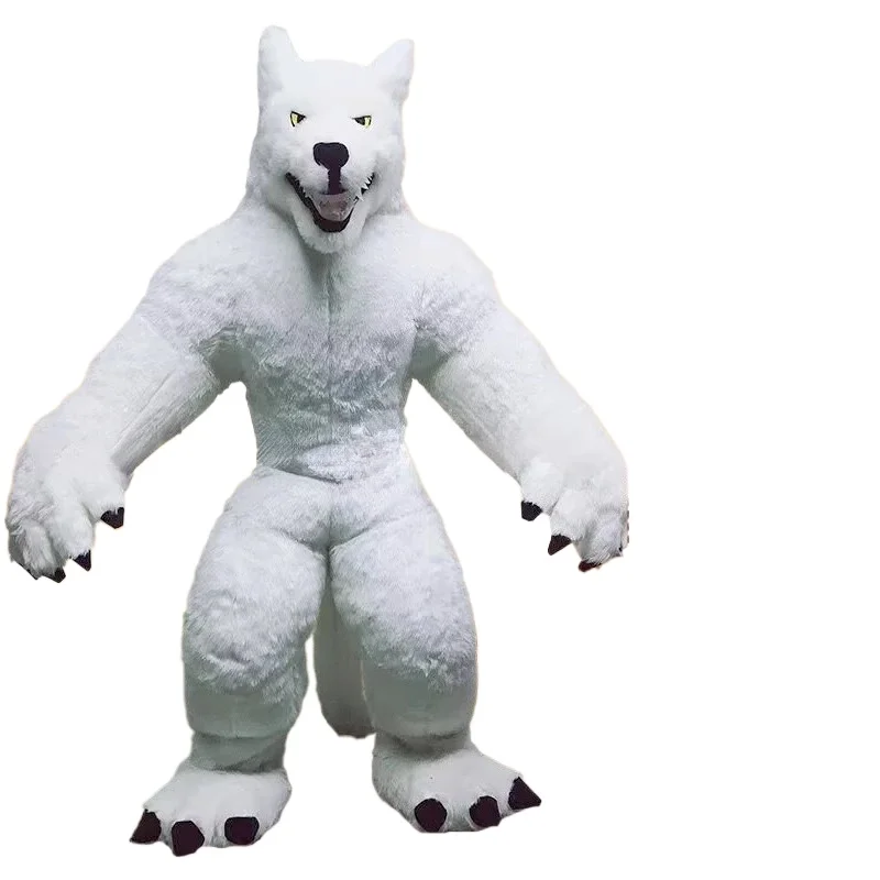 Giant Inflatable Grey Wolf Mas - Halloween Costume Adult recension och pris