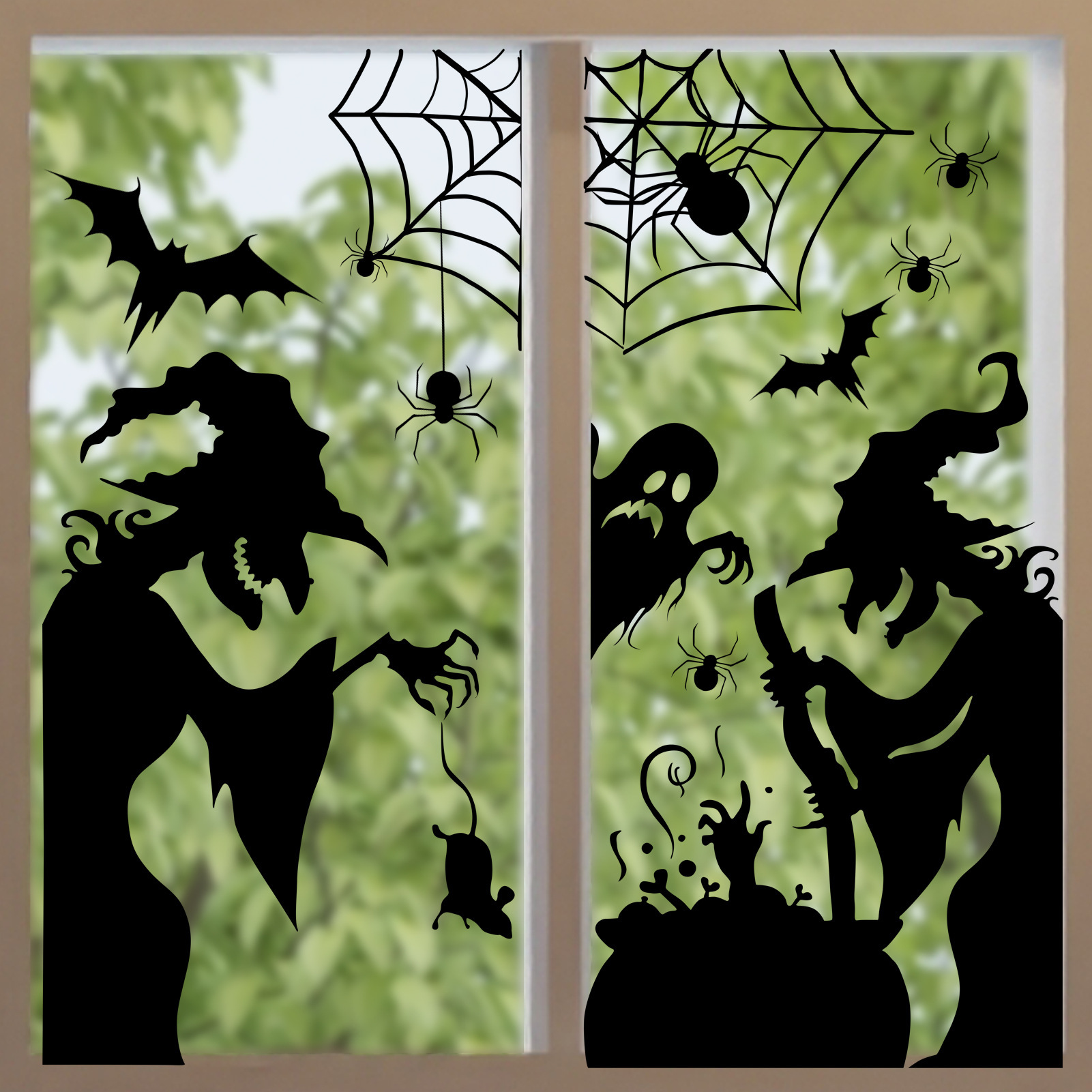 Halloween Electrostatic Window - Spider Web Halloween Decoration recension och pris