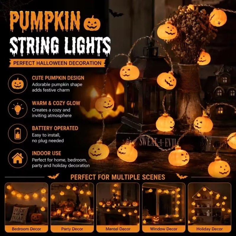 Halloween Pumpkin LED Light St - Halloween Pumpkin Decor Led recension och pris