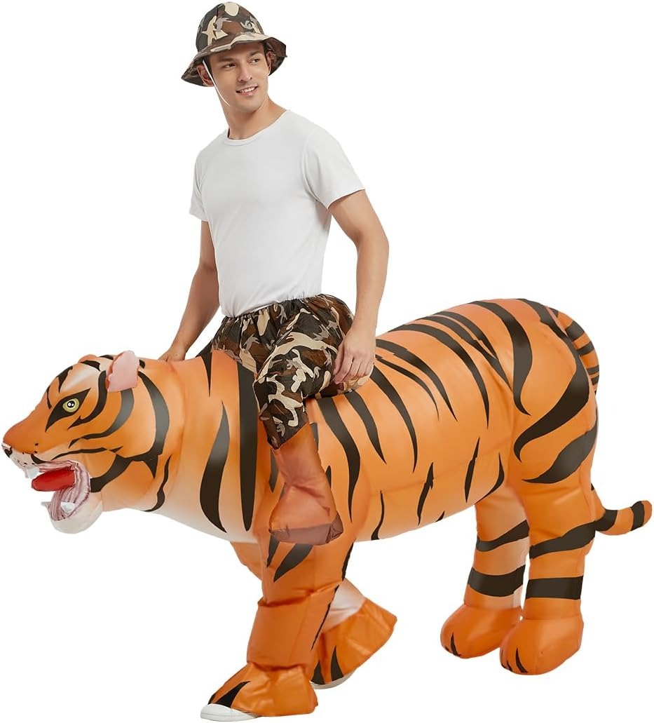 Inflatable Tiger Costume for A - Halloween Costume Adult recension och pris