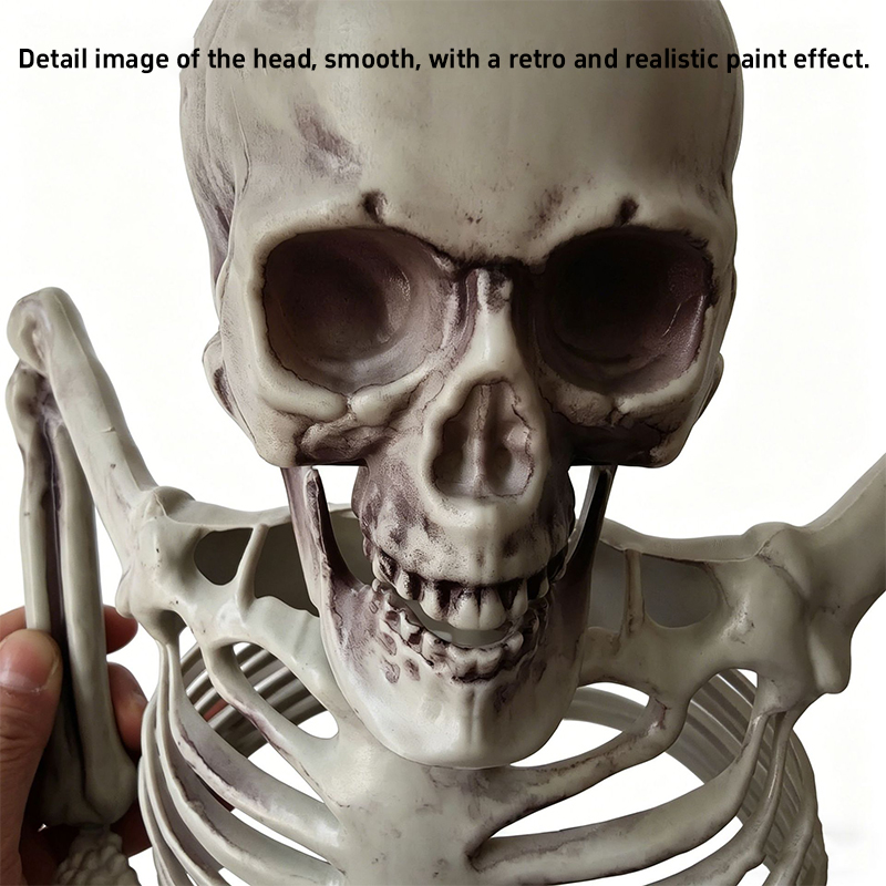 Horror Half Skeleton Skull Orn - Halloween Skeleton Decoration recension och pris