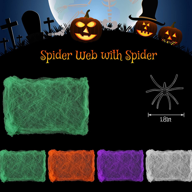 Halloween Decoration White Spi - Spider Web Halloween Decoration recension och pris